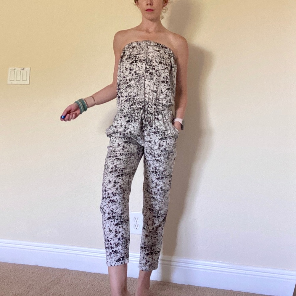 Strapless “Paint Splatter” Jumpsuit